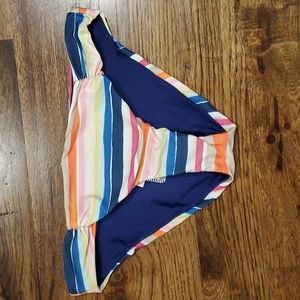 Womens Splendid multi color stripe reversible bikini bottoms size M